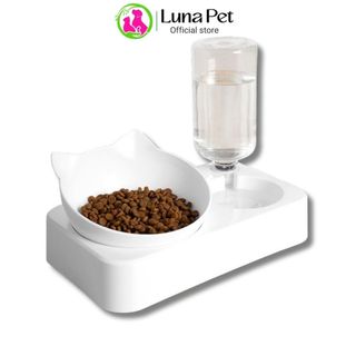 Bát đựng thức ăn tự động cho chó mèo LunaPet BA03 cấp nước tự động cho thú cưng