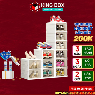 Tủ giày gấp gọn thông minh KINGBOX (9 đôi) 9101-9 chất liệu nhựa PP ( BẢO HÀNH 3 NĂM) ,hộp đựng giày đa năng cao cấp