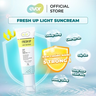 Kem Chống Nắng Dưỡng Da Nâng Tone 3IN1 - Fresh Up Light Sun Cream 30ml  | EVOR