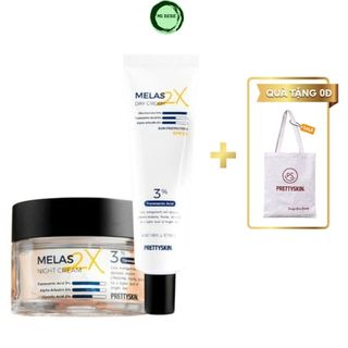 Kem dưỡng trắng da mờ nám sạm tàn nhang pretty skin melas 2x dưỡng ẩm mờ thâm cho da sạm 50ml - mibebeb