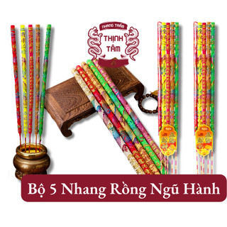Bộ 5 nhang rồng phụng ngũ hành, nhang thờ cúng c35 6 tấc