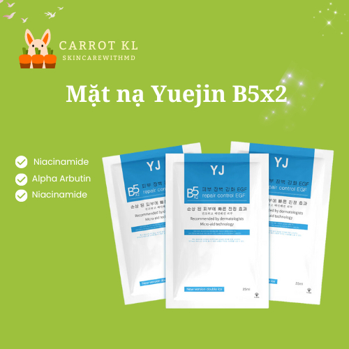 {HÀNG CÔNG TY} Mặt nạ Yuejin B5x2 phục hồi, cấp ẩm cho da 25ml