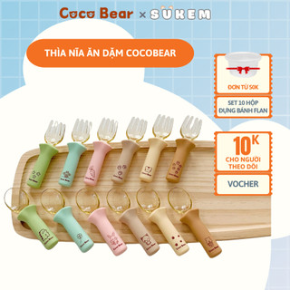 Set Thìa Nĩa Tập Xúc CocoBear Cho Bé Ăn Dặm Nhiều Màu Sắc Dễ Thương - Bộ Thìa Nĩa Cocobear Cao Cấp