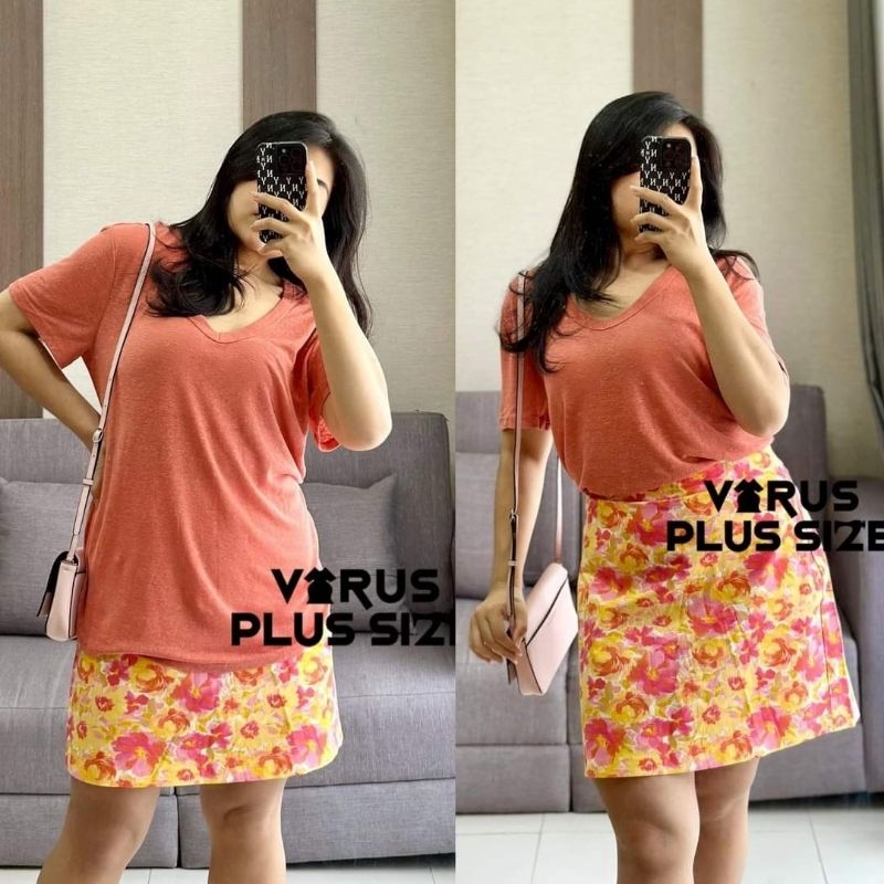[virusplussize]ÁO thun Gap CỔ TIM LINEN BIGSIZE