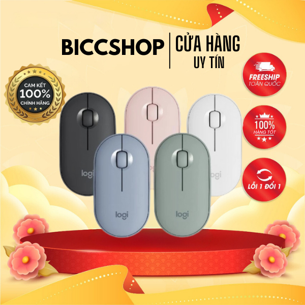 Chuột Văn Phòng Không Dây Pebble M350 Silent, Đơn Giản, Sang Trọng, Thời Trang, Độ Chính Xác Cao