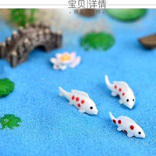 Mô hình tiểu cảnh Cá Koi, Hoa Sen, Lá Sen, Thuyền Tre , mô hình trang trí tiểu cảnh, sen đá, terrarium