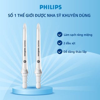 Bộ 2 đầu xịt tăm nước dành cho máy tăm nước làm sạch răng miệng Philips HX3042/00 | Hàng chính hãng