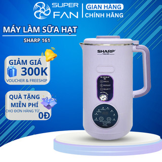 Máy làm sữa hạt đa năng sharp-161, máy làm sữa đậu nành, chức năng xay nấu với khả năng chống ồn