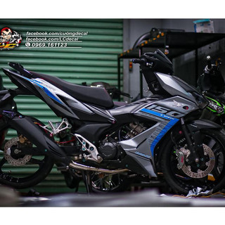 Tem rời winner x v2 bạc đen - mẫu sọc xanh đen cá tính - hot 2024