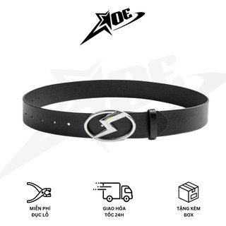 (Có sẵn) AOE STUDIO - Thắt lưng nam nữ Y2K dây nịt chất da PU cao cấp logo tia sét lớn phong cách Unisex cá tính