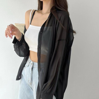 Áo sơ mi nữ mỏng có túi sang chảnh