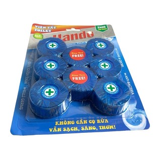 Vỉ 6 Viên tẩy xanh làm thơm diệt khuẩn bồn cầu, toilet Hando (Tặng kèm 2 viên)
