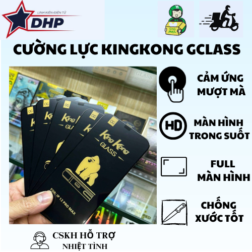 Cường lực kingkong class full màn hình, kính cường lực kingkong class X/XR/Xs/Max/11/12/13/14/15/Plu