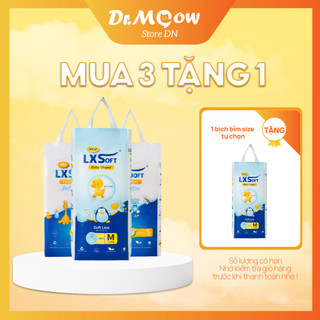 Combo 3 bịch bỉm lxsoft hàn quốc cho bé tặng 1 bịch bỉm full size tự chọn