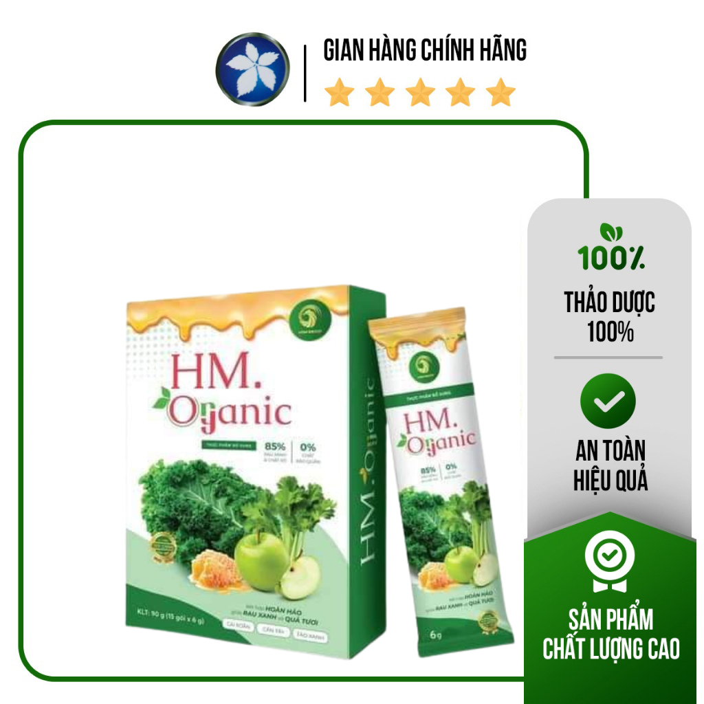 𝐇𝐌 𝐎𝐑𝐆𝐀𝐍𝐈𝐂 Cốm Rau Quả Bổ Sung Rau xanh, Vitamin và chất Xơ Hộp 90g