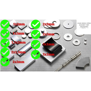 Các loại nam châm siêu nhỏ đồng giá 1k 💰 lực hút mạnh 1x2mm 1x5mm 1,5x2mm 2x1mm 2x1,5mm 2x2mm 2x3mm 2x5mm 3x1mm