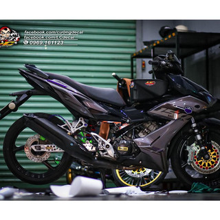 Tem rời winner x v2 - xe xám đậm - mẫu rs 150r tím đen đơn giản