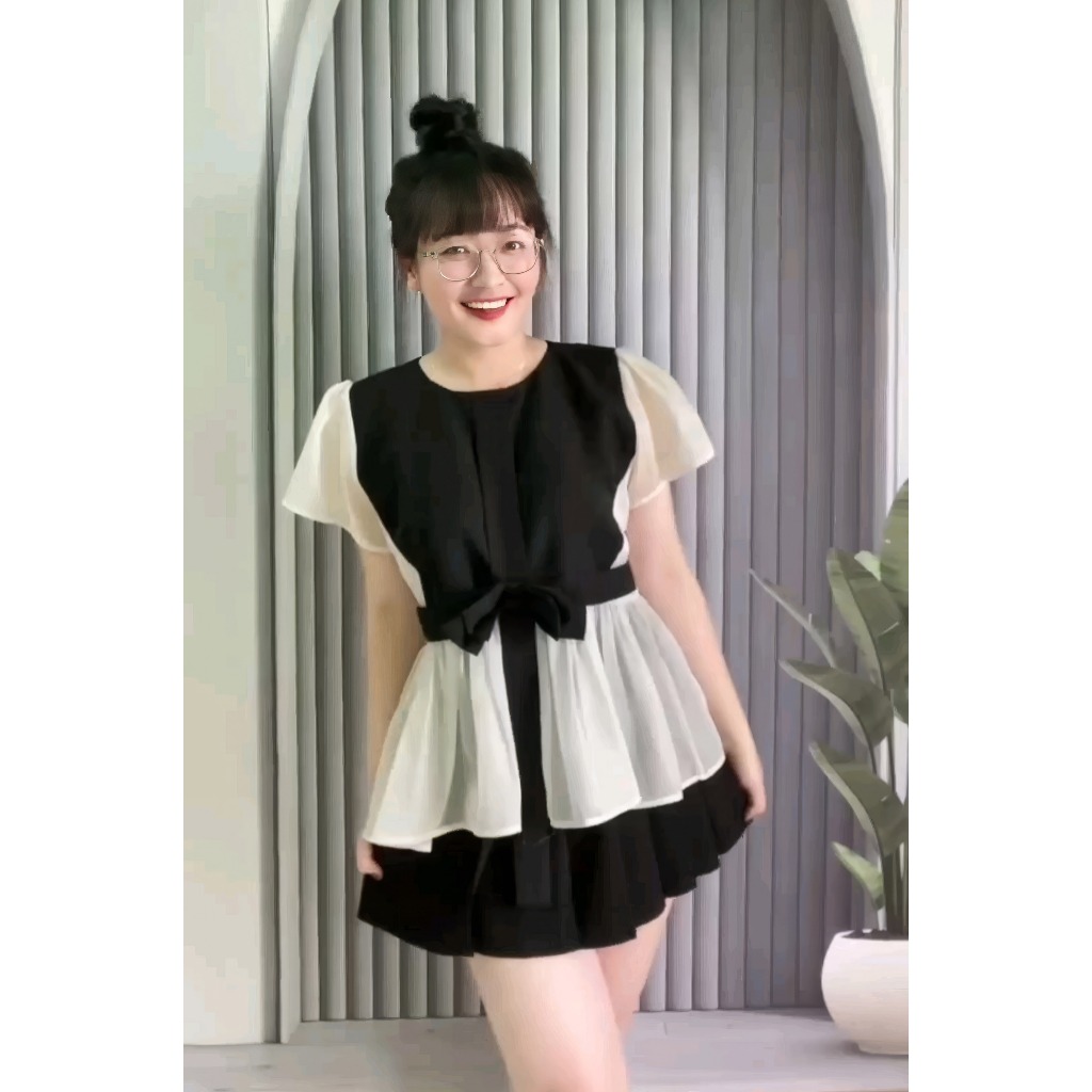 [BIGSIZE MOOHAN] ⚡️𝐌𝐈𝐄̂̃𝐍 𝐏𝐇𝐈́ 𝐒𝐇𝐈𝐏⚡️BỘ SET ÁO BÈO VẢI VOAN + CHÂN VÁY VẢI CO GIÃN, ĐỒ BỘ BIGSIZE DỄ