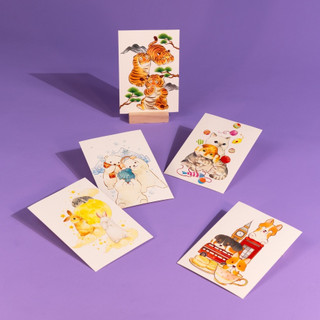 Postcard/Bưu thiếp Wise Trio - Bộ ba khôn ngoan