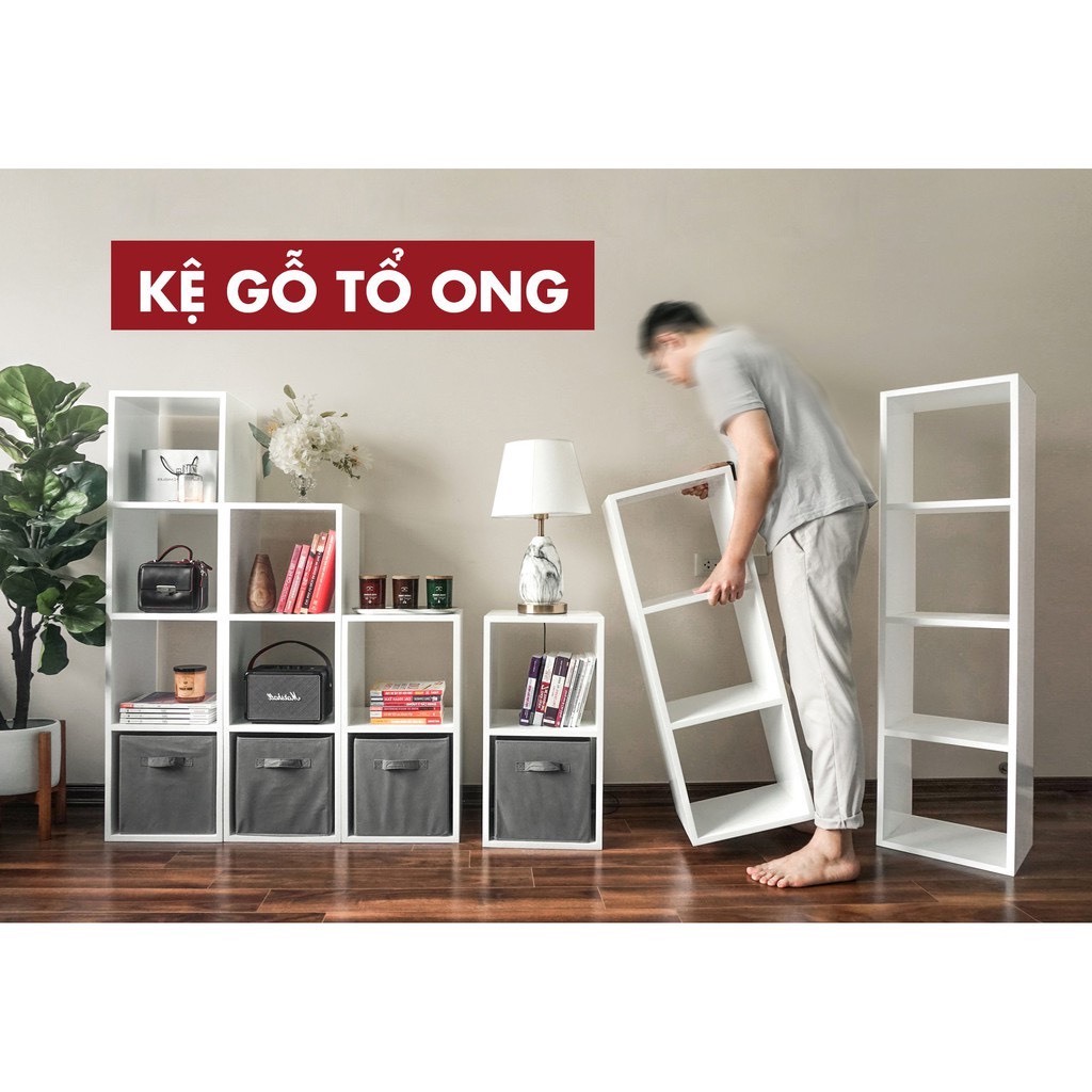 Kệ sách để đồ đa năng, kệ tổ ong nhiều tầng trang trí giá rẻ, kệ gỗ bền đẹp dễ dàng lắp ráp B00 | BigBuy360 - bigbuy360.vn