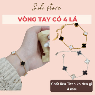 Lắc tay cỏ 4 lá may mắn ko đen gỉ
