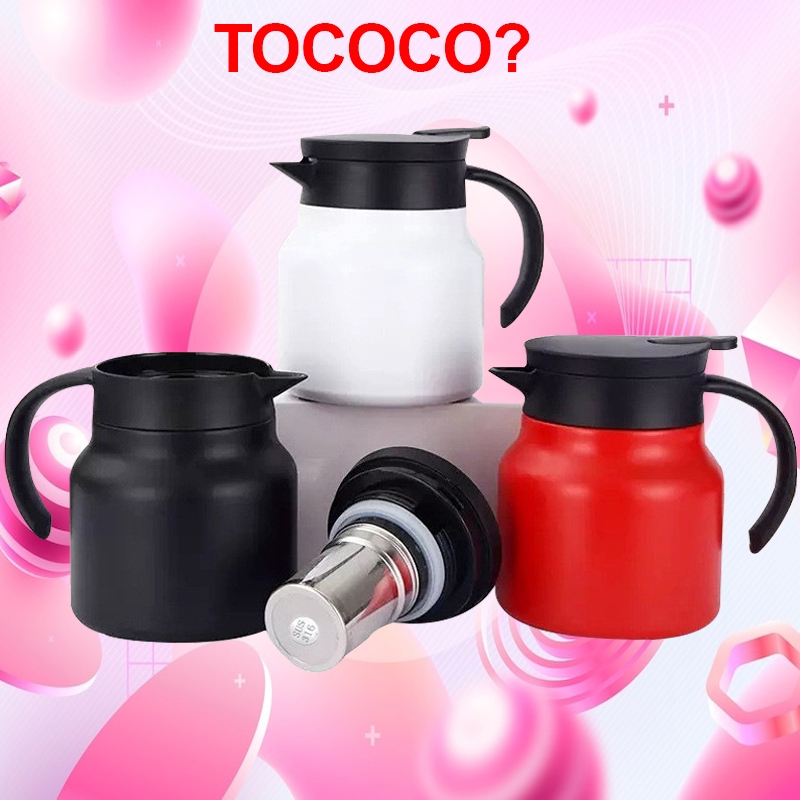 Bình Lọc Trà 2 Lớp giữ nhiệt 20 Giờ Có Lõi Inox 316 Tháo Rời Dung Tích 1 Lít Sang Trọng Cao Cấp