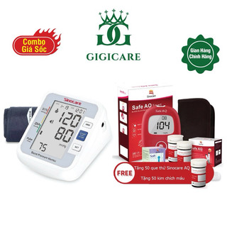 COMBO Máy Đo Huyết Áp + Máy Đo Đường Huyết Safe AQ Smart Chính Hãng Sinocare