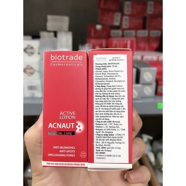 Lotion Chấm Mụn Biotrade Acnaut Active Lotion - Dung Dịch Chấm Mụn Dr Anh Skinlab Giúp Loại Bỏ Mụn Nhanh Chóng