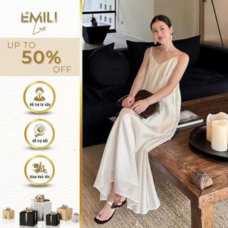 Đầm suông hai dây dáng dài Emili đầm suông phong cách kiểu nữ 