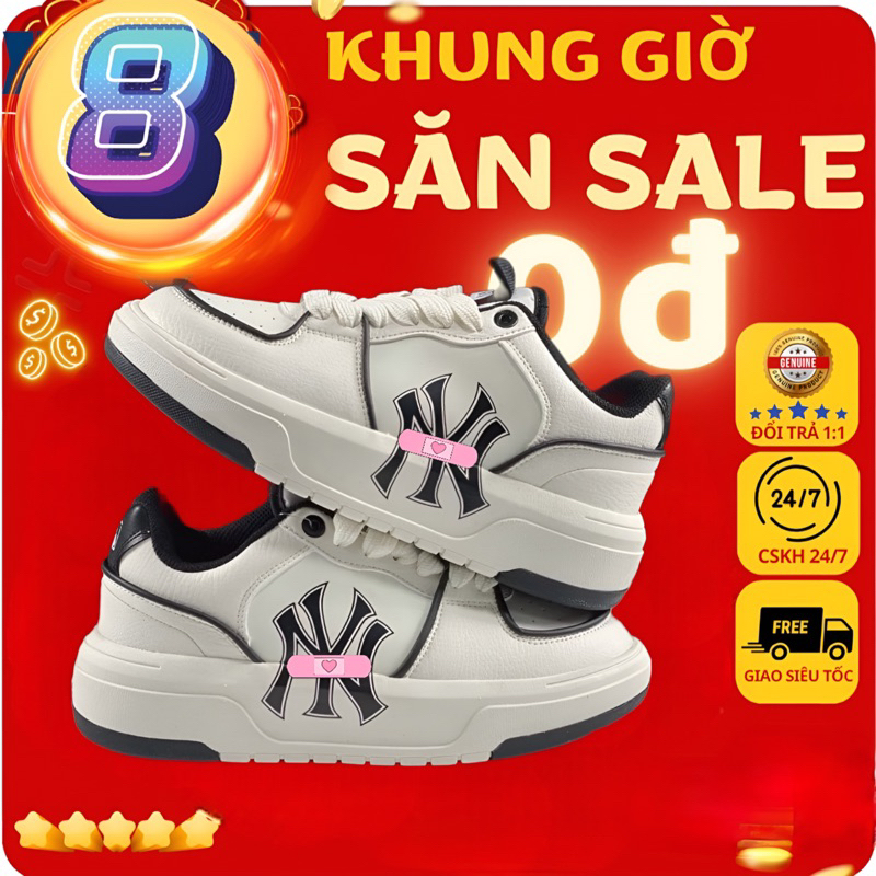 Giày Chunky,giày độn đế 4 cm nam nữ 3 màu, chunky MLB độn đế bản cao cấp full phụ kiện