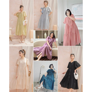 Đầm tơ nhũ cao cấp, váy tơ dáng tầng phong cách Hàn quốc
