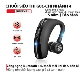 Tai nghe cao cấp chống ồn Bluetooth V9 có mic màu đen sang trọng, thể thao thế hệ mới 5.0 bin trâu
