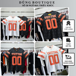 Áo phông lv nam nữ in logo chữ siêu đẹp - áo thun lv nam nữ in nhiệt cao cấp