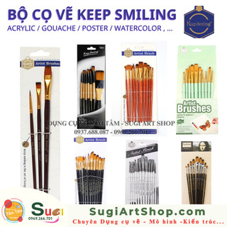 Cọ vẽ keep smiling , cọ vẽ màu acrylic , gouache , poster , watercolor , ...