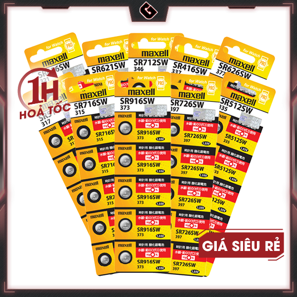 Pin Maxell SR626 / SR621/ SR920 / SR726 / SR616 / SR521 / SR716/ SR721/ SR516 /SR927 (Đồng Hồ Đeo Tay) - Hàng Chính Hang