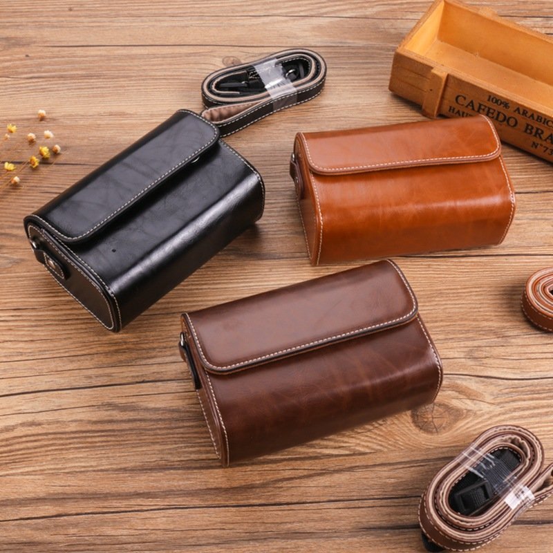 Túi Đựng Máy Ảnh da Cho máy ảnh nhỏ Sony ZV1 RX100, Canon G5X G7X