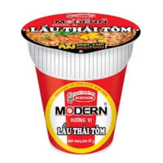 Combo Mỳ cốc, mỳ ly Lẩu thái tôm Modern 67g