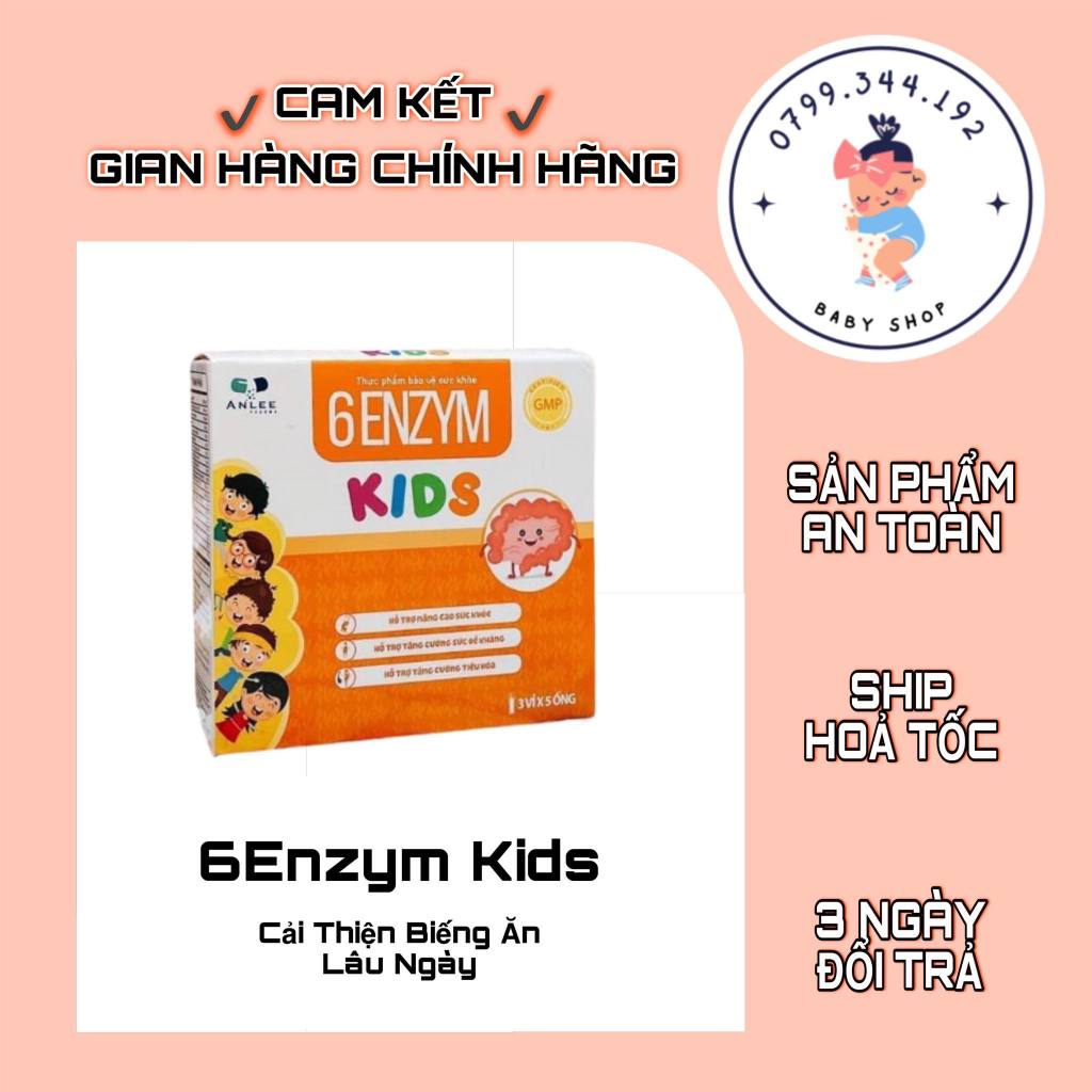 6ENZYM KIDS - Siro Ăn Ngon, Tăng Cân,Tăng Đề Kháng - Hộp 15 ống