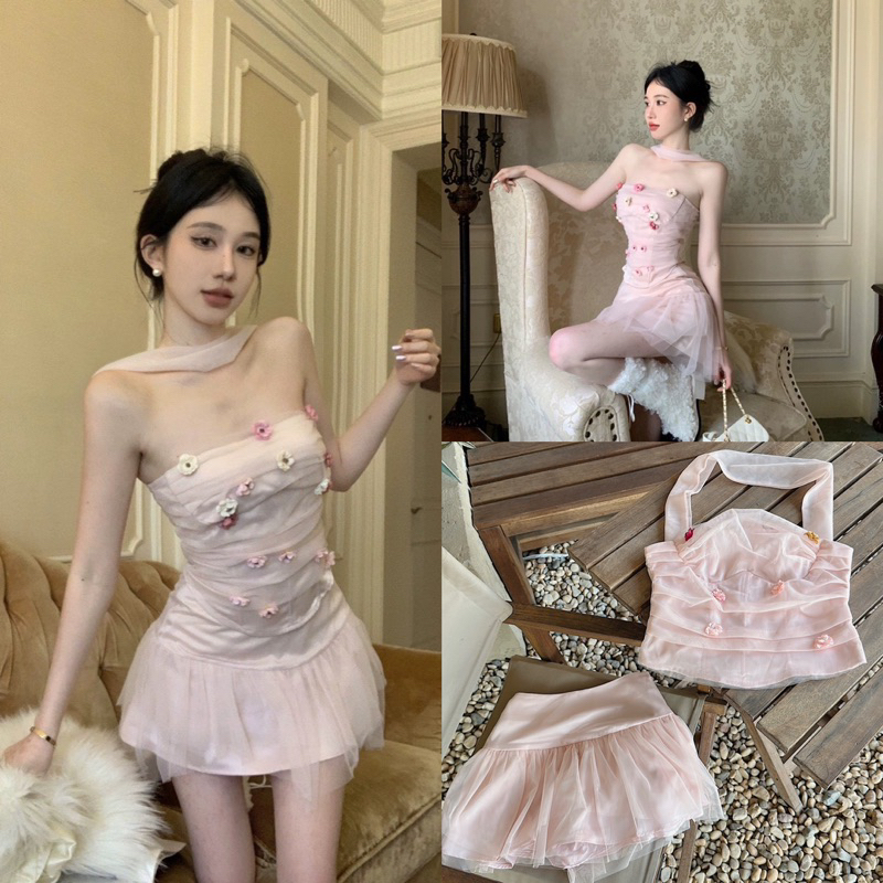 Set thô thêu hoa cực kỳ xinh