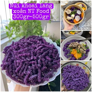  Nui khoai lang tím dạng xoắn dùng nấu soup xào trộn eatclean healthy NT Food gói 300gr-500gr 