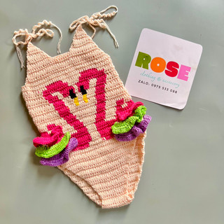 bikini cho bé, đồ bơi liền thân hoại tiết thiên nga cho bé (size lớn ib)