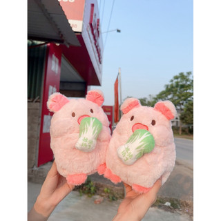 Gấu bông heo ôm cải thảo