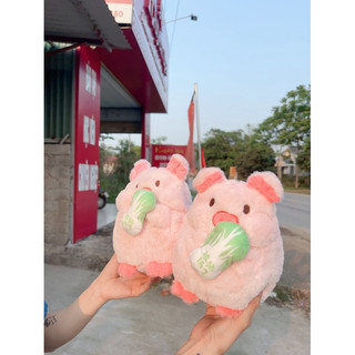 Gấu bông heo ôm cải thảo