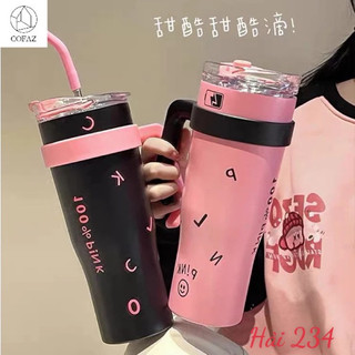Bình nước giữ nhiệt blackpink inox 304 dễ thương 1200ml - ly giữ nhiệt americano inox 304 cao cấp,cốc uống nước 🌸 sỉ ib🌸