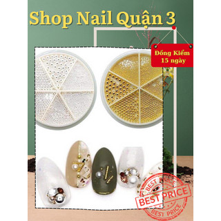 Bi Kim Loại Size Gắn Móng  - Set Bi Mix 6 Size Trang Trí Móng- Bi mix size