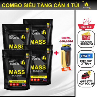Whey Protein Mass siêu tăng cơ Mass tăng cân, túi 1kg, tặng muỗng đong tiện dụng
