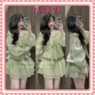 Đầm Voan Tơ Trể Vai Xinh Xắn Thiết Kế Sang Trọng phù Hợp Cho Nàng Diện Đi Tiệc Cưới