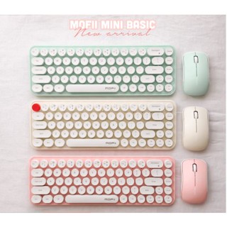  Bộ Bàn Phím Không Dây Và Chuột SILENT MOFII Bean  Candy Mini Basic dành cho Laptop i pad PC Mới Bảo Hành 12 Tháng 