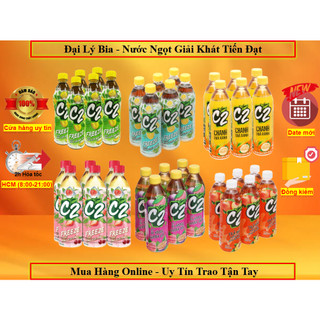 [Giao Hàng Nhanh 2H] Lốc 6 Chai Nước Giải Khát Trà C2 Đủ Vị - Chai Nhựa 455ML Chính Hãng