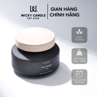 Nến thơm The Night hương thơm sang trọng 2 bấc 18oz Wicky Candle.